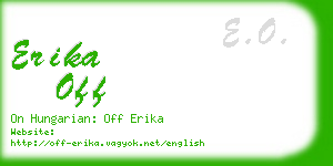 erika off business card